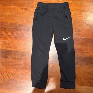 Nike Kids Black Sweatpants with White Logo